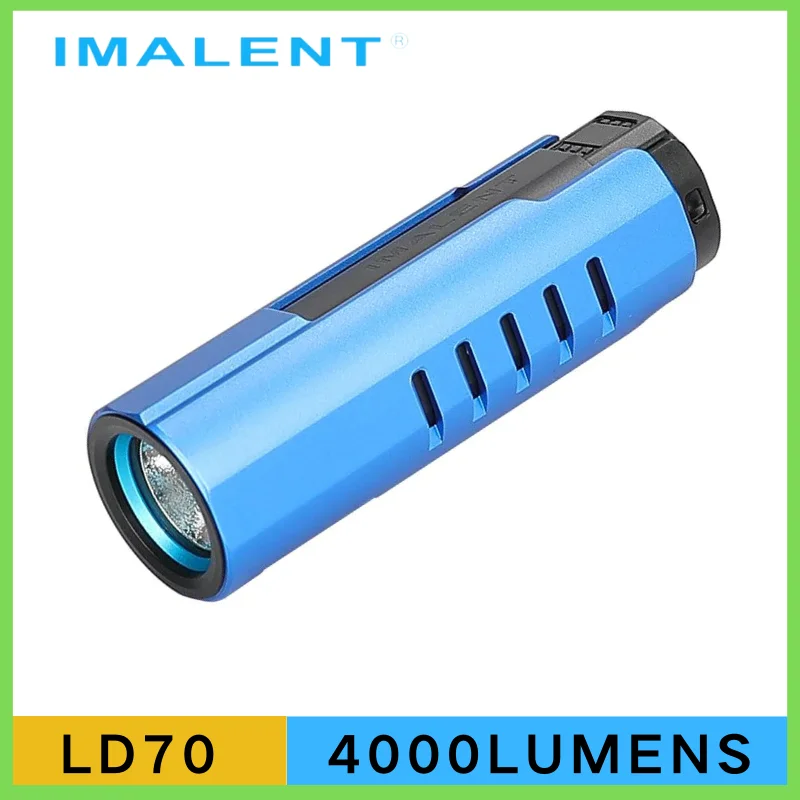 

IMALENT LD70 4000 Lumens Rechargeable Powerful LED Flashlight CREE XHP70 Built-in 1100mAh 18350 Li-ion Battery Torch Light