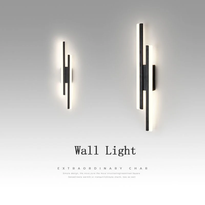 

Nordic LED Wall Lamps for Corridor AC85-265V Wall Sconce Lighting Black Gold Indoor Acrylic Wall Lights for Bedroom Living Room