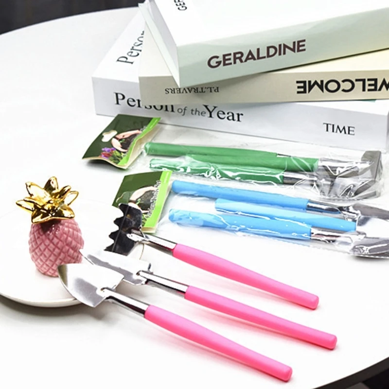 

3Pcs Garden Tool Kit Mini Portable Shovel Rake Spade Potted Plants Garden Soil Raising Flowers Garden Seed Disseminators KXRE