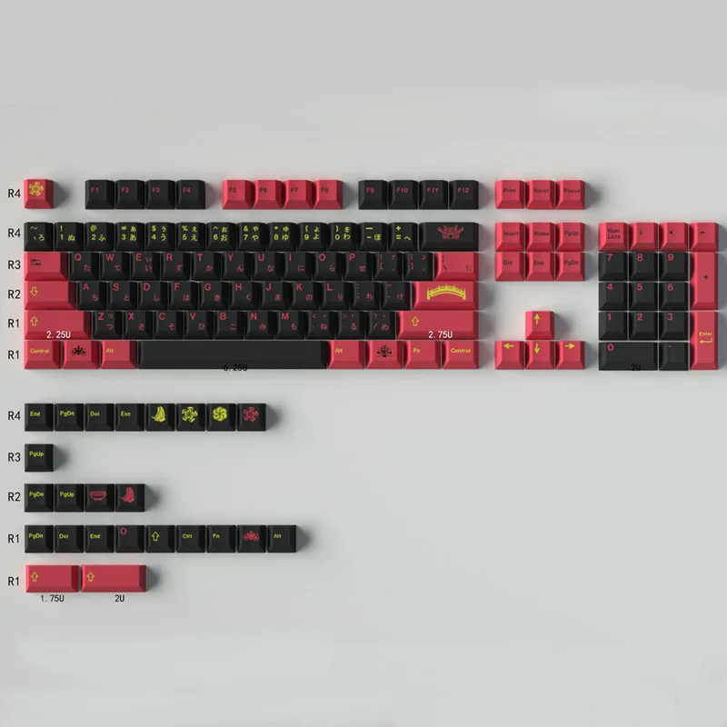 Японские колпачки клавиш GMK Higanbana вишневый профиль 130 PBT краска-SUB для механической