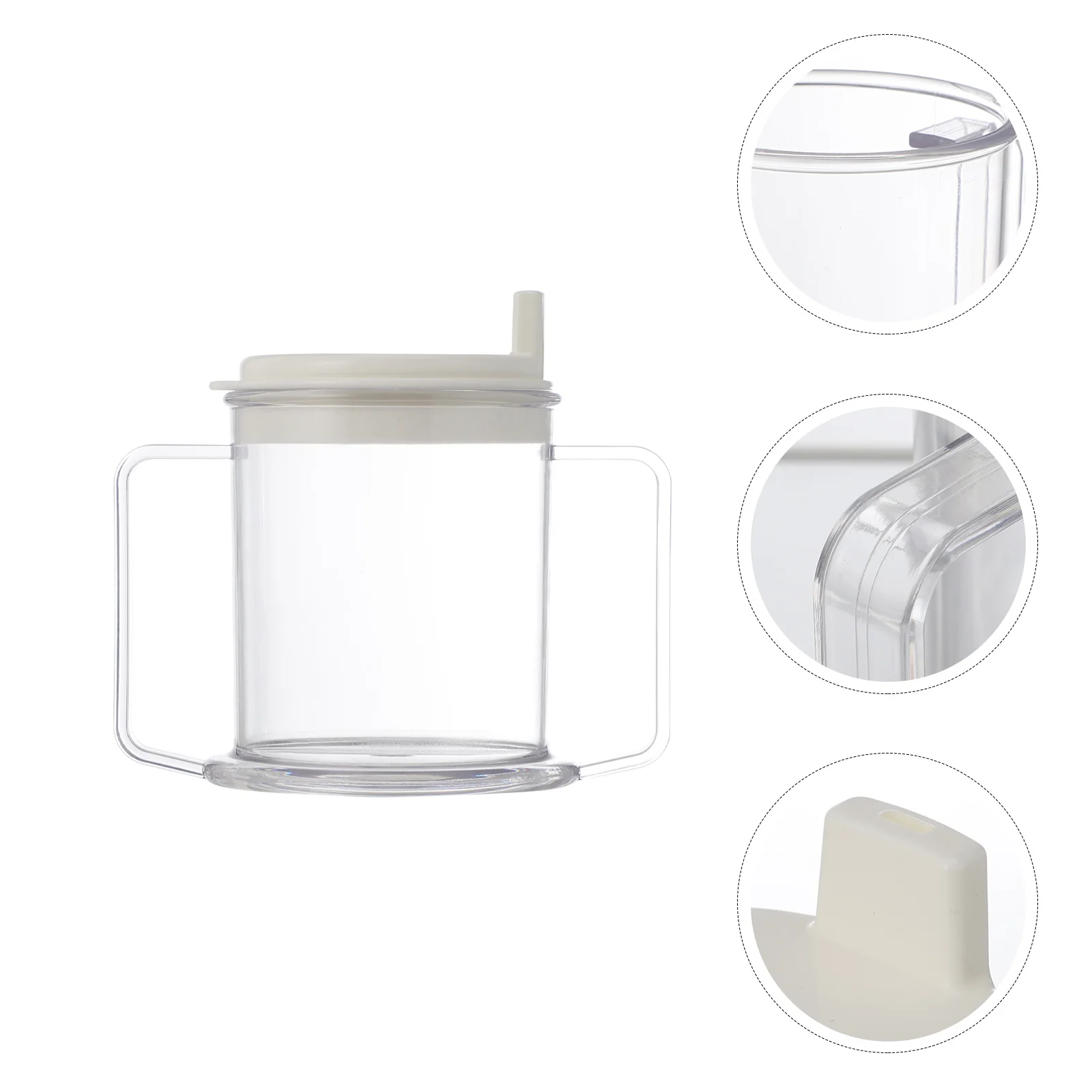 

1PC Practical Durable Portable Double Handle Cup Drink Cup Coffee Cup for Coffee Home