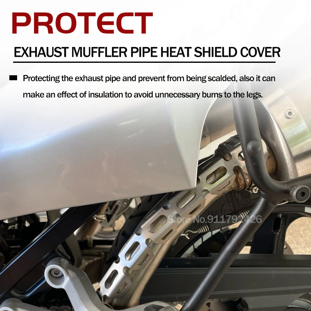 Выхлопной глушитель для Honda CB400X CB1000R CB650R тепловая защита труб пятки Yamaha MT07 R1 Tenere 700