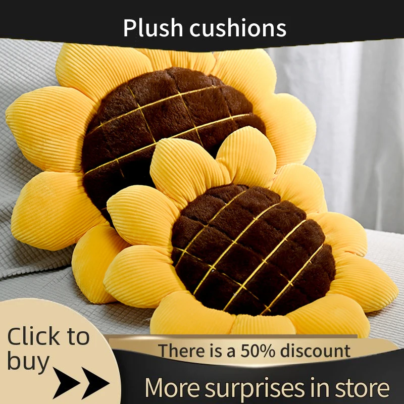 

wind net red sun flower sunflower pillow sofa living room car nap girl