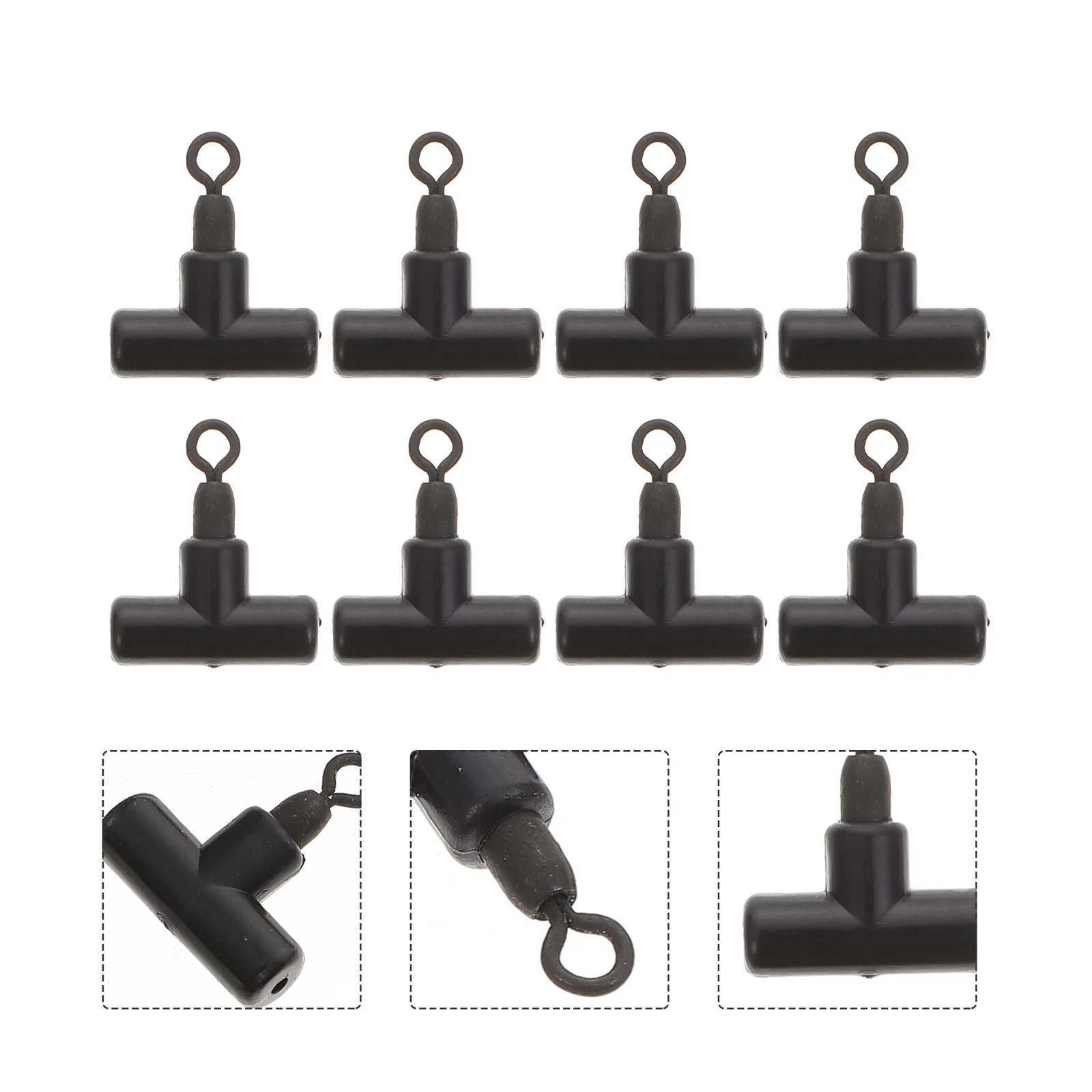 

15 Pcs Fishing Connector Fishing Accessories Snap Swivel Lures Sea ​​fishing 3 Way Fishing Swivel Abs Fishing Fishing equipment