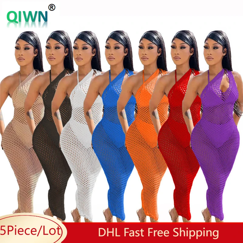 5 шт. оптом женские комплекты бикини накидки сексуальные сетчатые пляжные платья