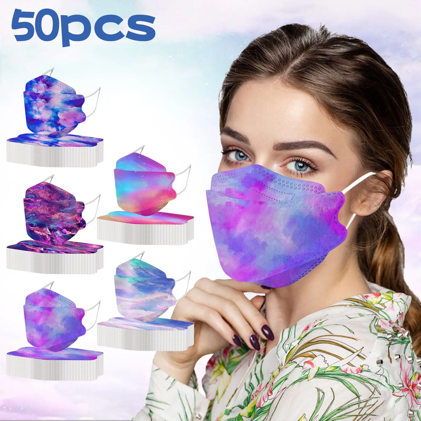 

50 шт., ультратонкие маски для мужчин и женщин, из нетканого материала