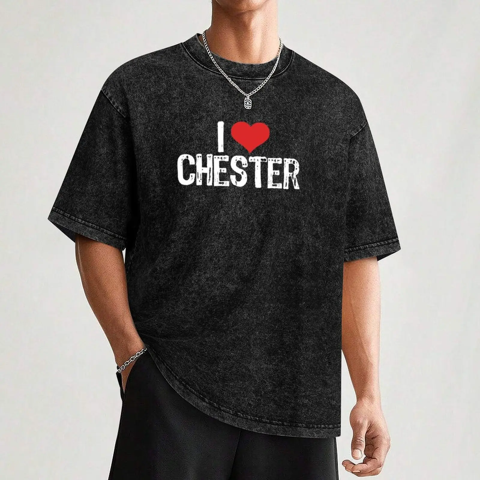 Футболка I Love Chester забавные футболки одежда в стиле аниме для мужчин