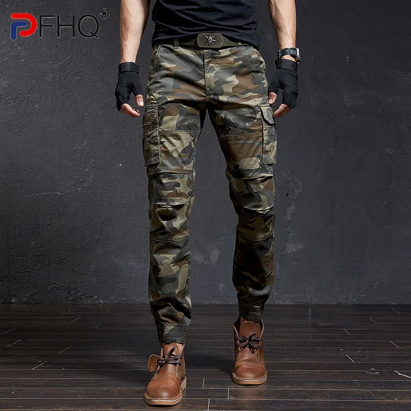

PFHQ 2022 Autumn Spring Men Casual Pants Overalls Jogger Pants Camouflage Sport Stylish Military Tactical Cargo Trousers 21Q1698