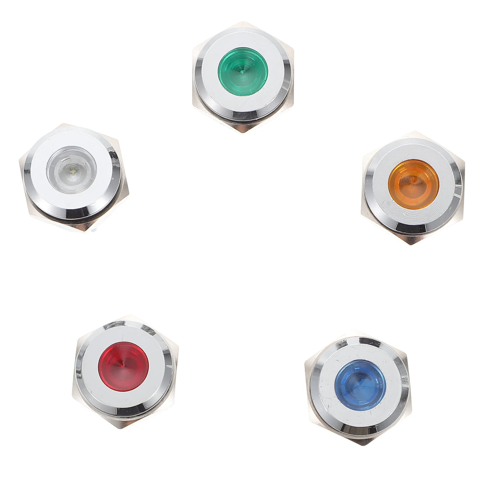 

5 Pcs Directional Colorful Lamp Vehicle Indicator Lamp Screw Terminals Light Flashing Signal Light