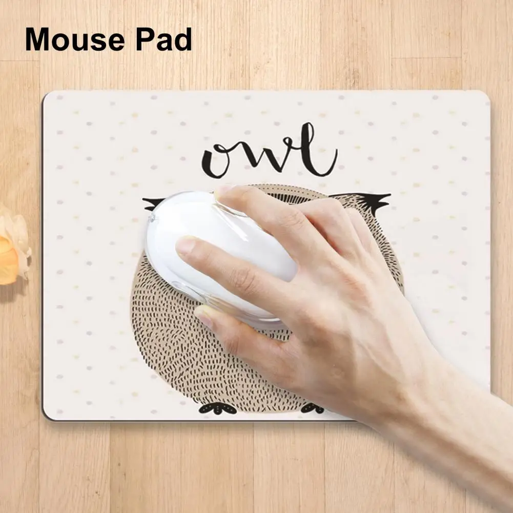 Резиновый Удобный Компьютерный коврик для мыши с рисунком Совы акварелью легкий