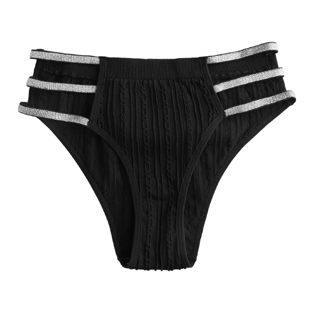 

Women Middle Waist Sexy Panties Underwear High Stretch Briefs Hollow Out Rhinestone Lingerie Comfortable Soft Underpants