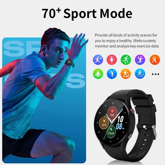 Smart Watch Men IPS Display Voice Calling Health Monitor Custom Dial 70+ Sports Modes Waterproof Smartwatch For Galaxy Watch 4 4
