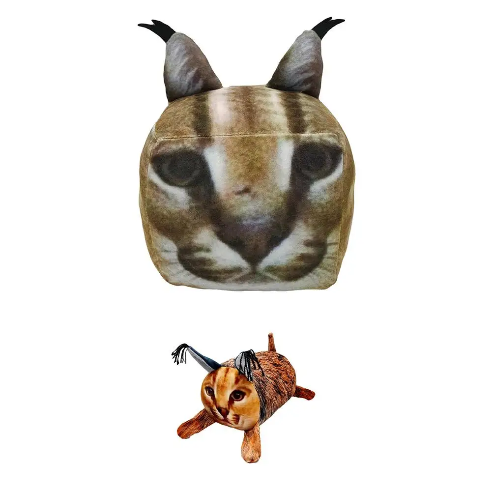 

1 Piece Plush Raise a Floppa Square Cat Doll Cute Soft Filled Cartoon Game 3D Huge Square Cat Doll Kids Birthday Christmas Gift