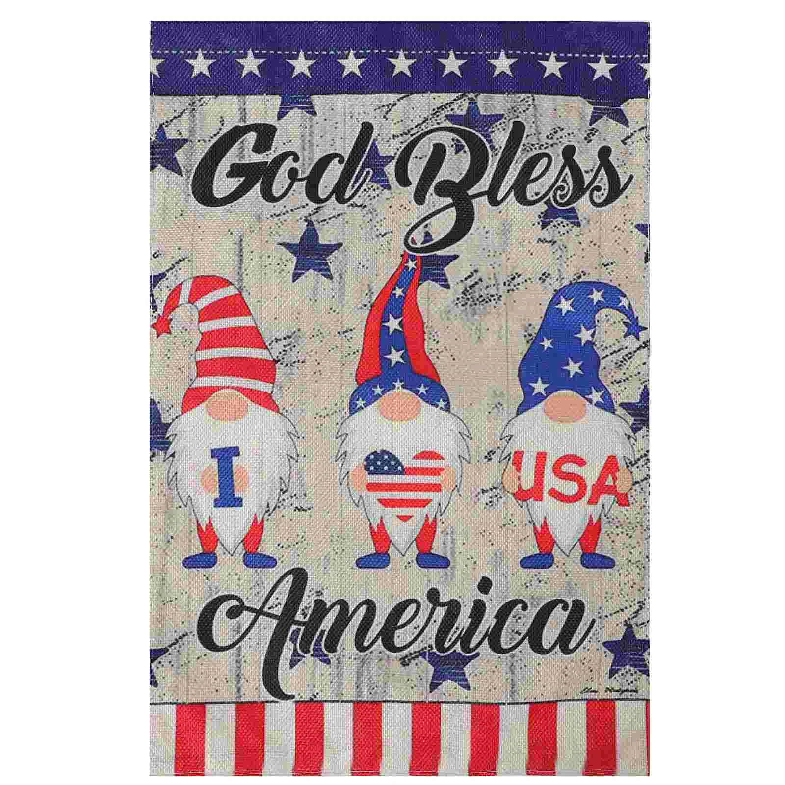 

Independence Day God Bless America Banner Independence Day Garden Flag Decor
