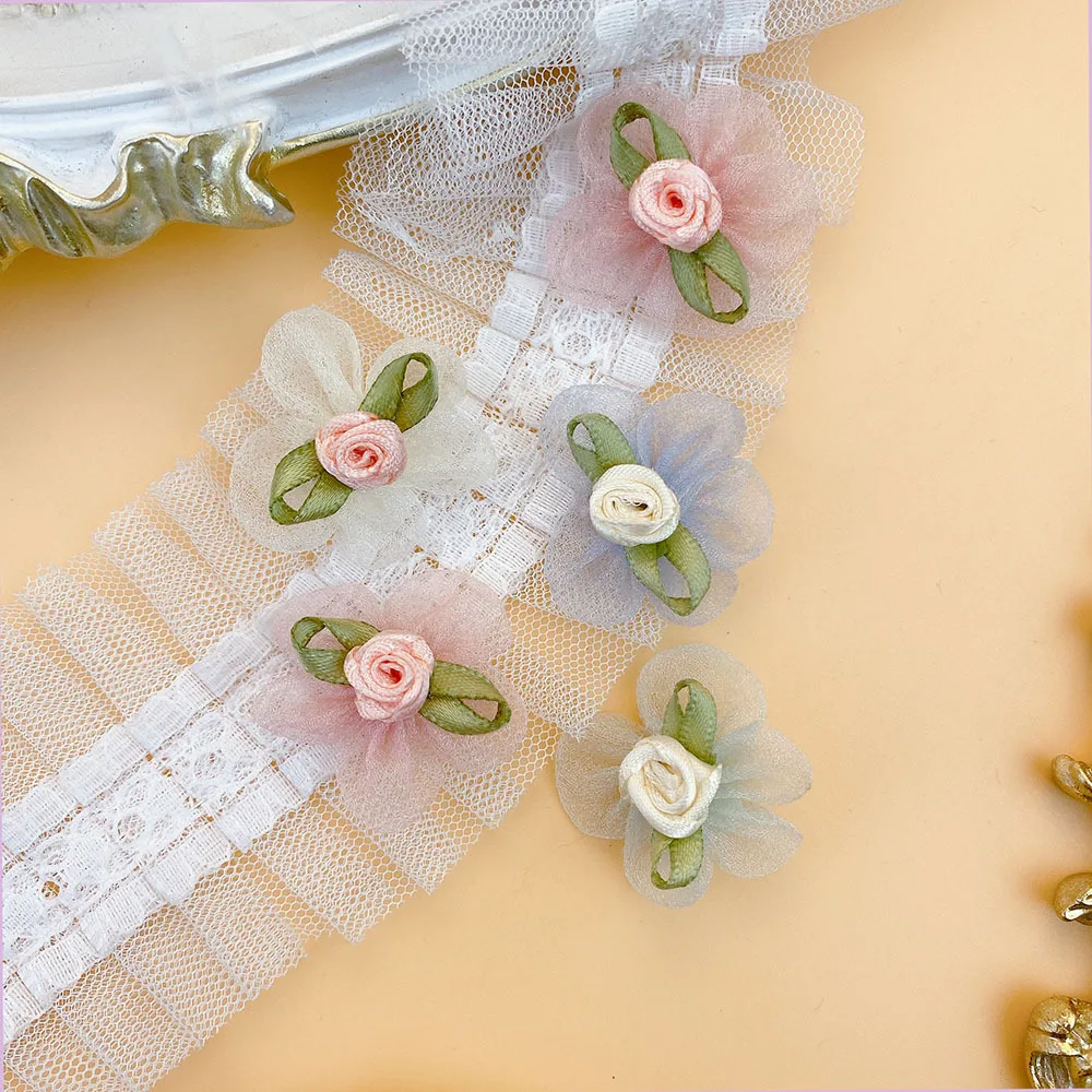 10 шт. розовая Снежная пряжа лента Маленькая женская бижутерия головной убор