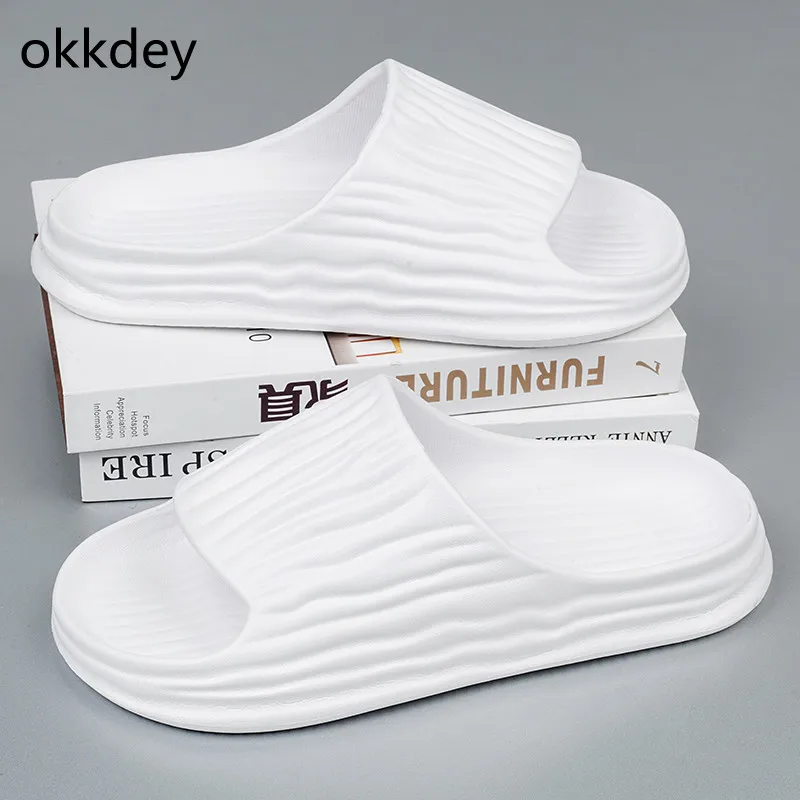 Шлепанцы мужские с круглым носком водонепроницаемые легкие модные