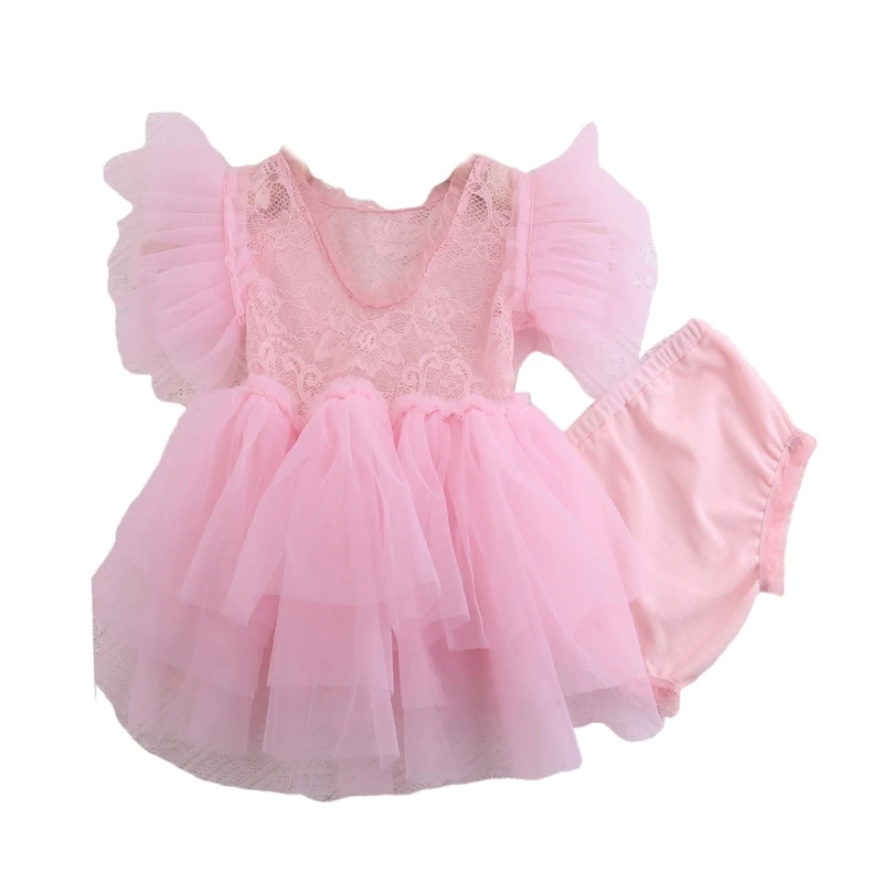 

Реквизит для фотосъемки для маленьких девочек 0-2 м, костюм для младенцев, кружевной комбинезон, брифы, ежемесячная фотоодежда, костюм для но...