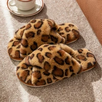 2022 new design women winter house slippers faux fur warm flat shoes non slip fluffy fur home slides flat indoor floor shoes