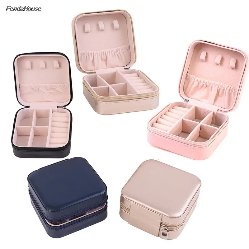 

New Organizer Display Storage Box Travel Jewelry Earrings Necklace Ring Holder Jewelry Case Boxes