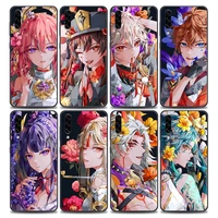 anime genshin impact flower game case for samsung galaxy a50 a50s a70 a30 s a10 a20 a40 a80 a90 a7 a9 2018 soft phone cover case
