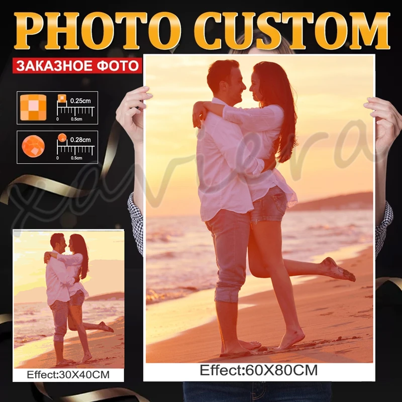 

Photo Custom Diamond Embroidery Figure Portrait Diamond Painting 5D DIY Full Drill Cross Stitch Mosaic Picture of Rhinestone