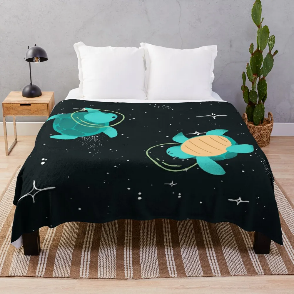 

Space Turtles Throw Blanket Semi-Toral Blanket