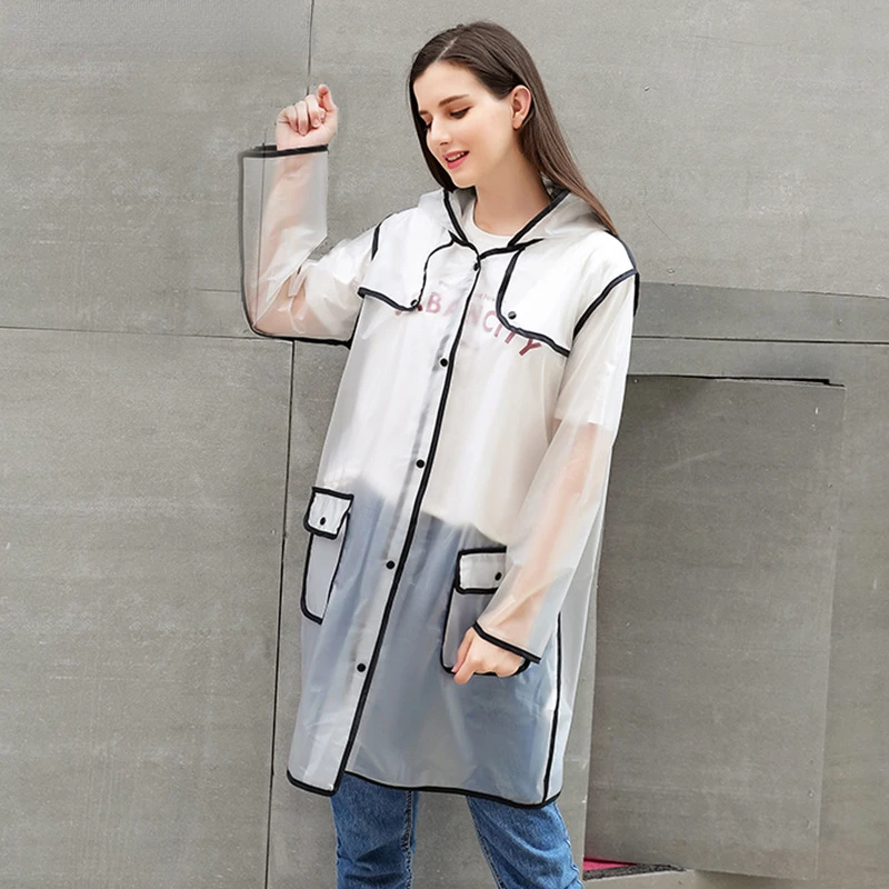 

Защитный матовый прозрачный дождевик из ТПУ, пончо, женский модный уличный дождевик для туризма и походов для взрослых