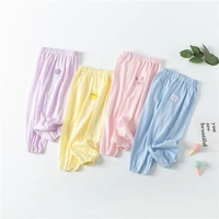 childrens anti mosquito pants bloomers summer thin soft cotton elastic waist pants for baby girls boys kids pajama trousers