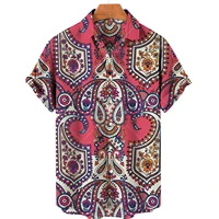 2022 new fashion hawaiian mens shirt 3d print pattern short sleeve unisex loose beach vacation casual short sleeve shirt