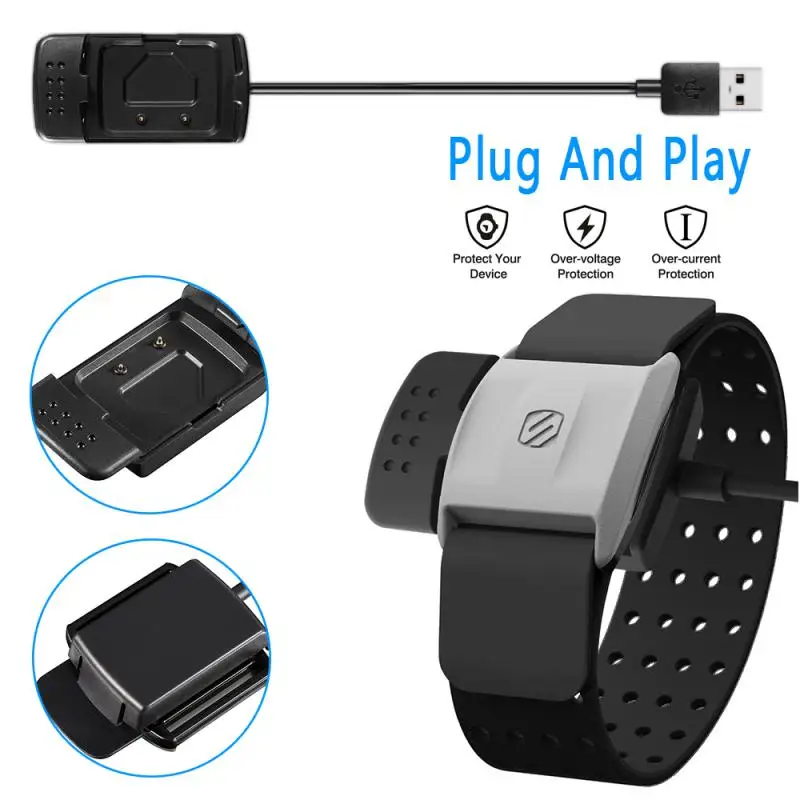 

TPE USB Charging Dock Heart Rate Monitor Watch Portable Smart Bracelet Replacement Accessories Station for Scosche Rhythm+