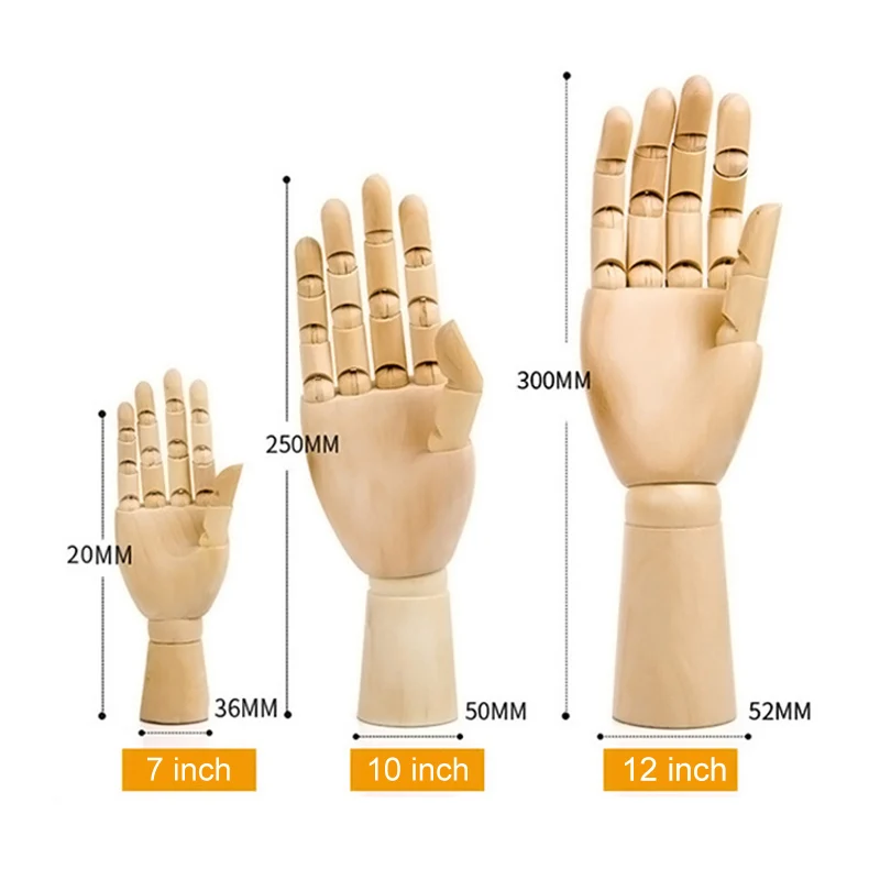 Magixun Drawing Sketch Mannequin Model Home Decor Human Artist Models Wooden Mannequin 1 Pcs 12 10 7 Inches Tall Wooden Hand images - 6