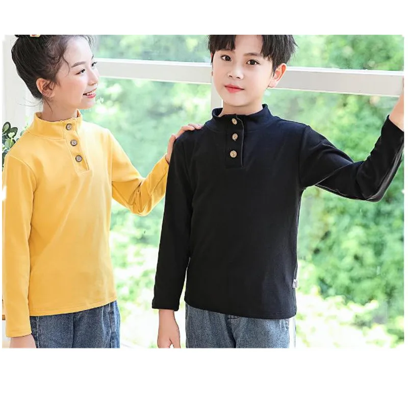 

Children's Clothing 2022 Autumn German Velvet Long-sleeved T-shirt Baby Boys Girls Top Half Turtleneck Clothing Outwear F0200