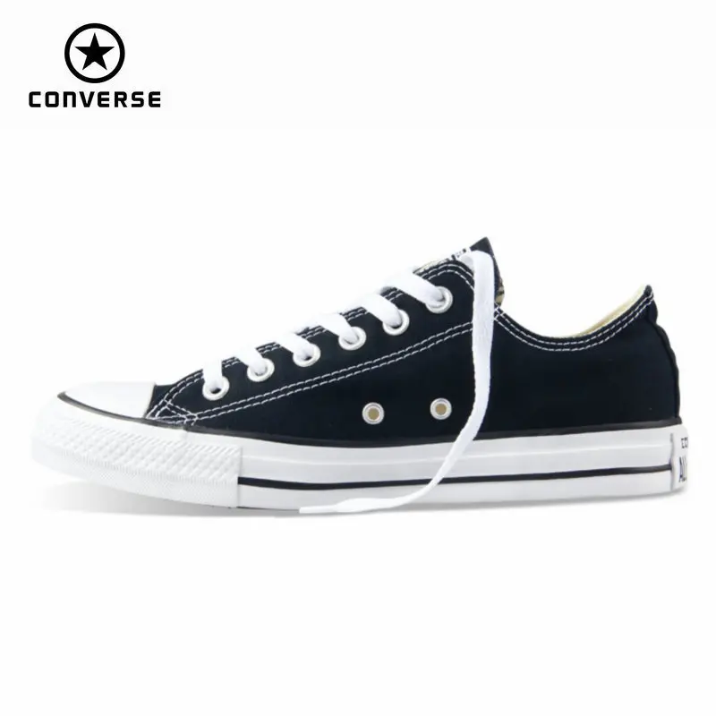 Original new Converse all star canvas shoes men's sneakers for men low classic Skateboarding Shoes black color