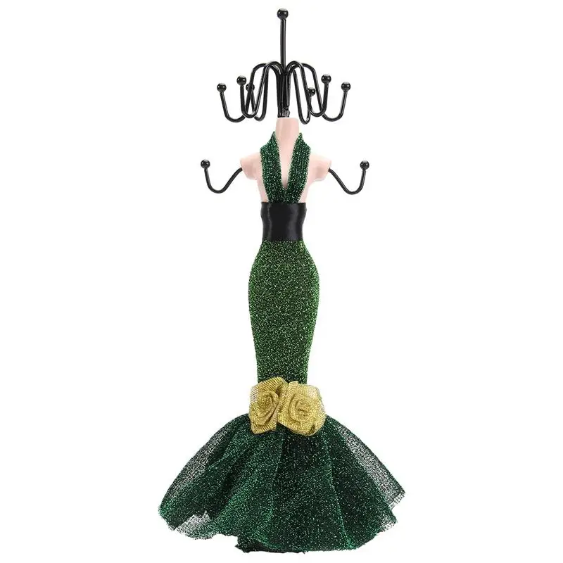 

1 шт., полка для демонстрации ювелирных изделий, креативный держатель для хранения ювелирных изделий из смолы (темно-зеленый)