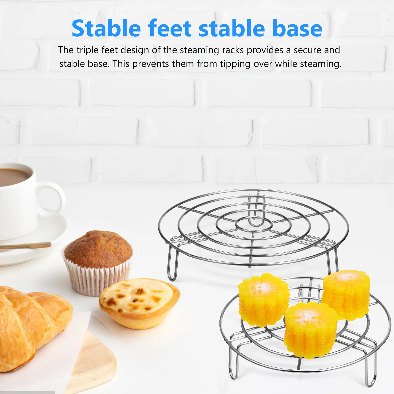 2 шт. подставка для овощей на пару металлическая стойка пароварки нержавеющая