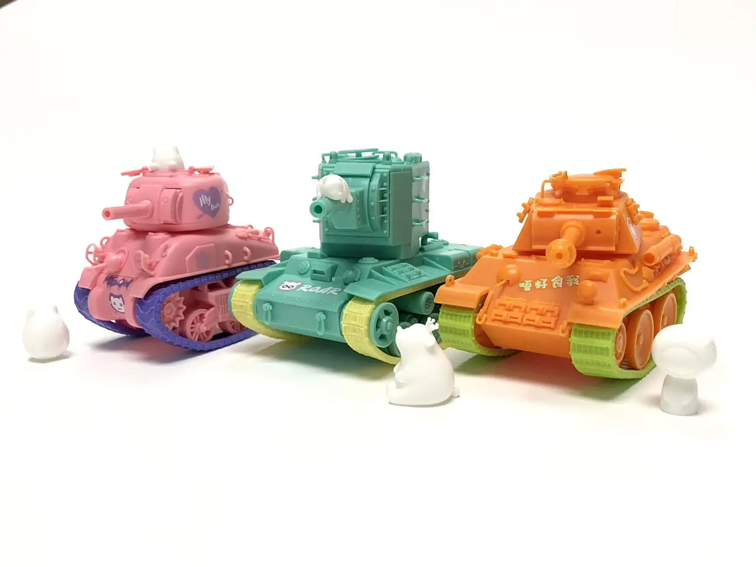 

Meng Cat WWP-002s M4A1 Sherman (персонаж кошки) мировая война Toons Розовая модель Cute