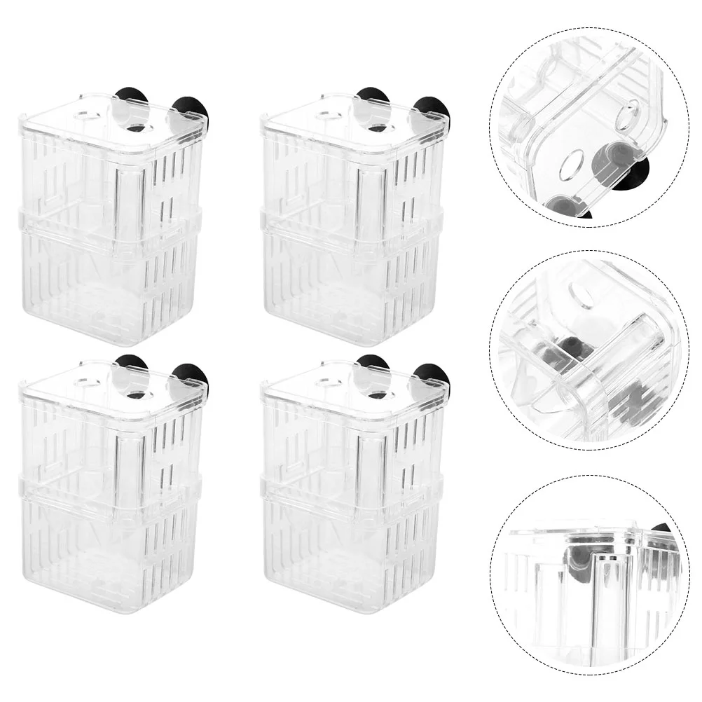 

4 Pcs Baby Fish Breeding Box Fish Separator Aquarium Juvenile Hatching Box Juvenile Fish Fish Egg Tumbler