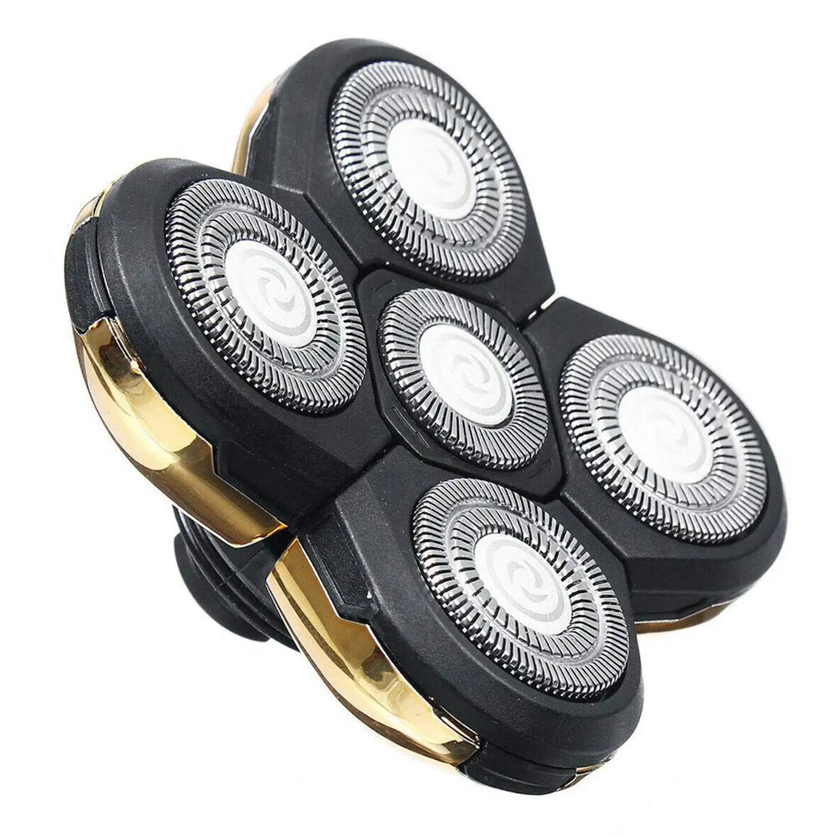 

5D Electric Shavers Replacement Heads Blades Heads Bald for Replacement Blade Bald Head Shavers for Men (Gold)