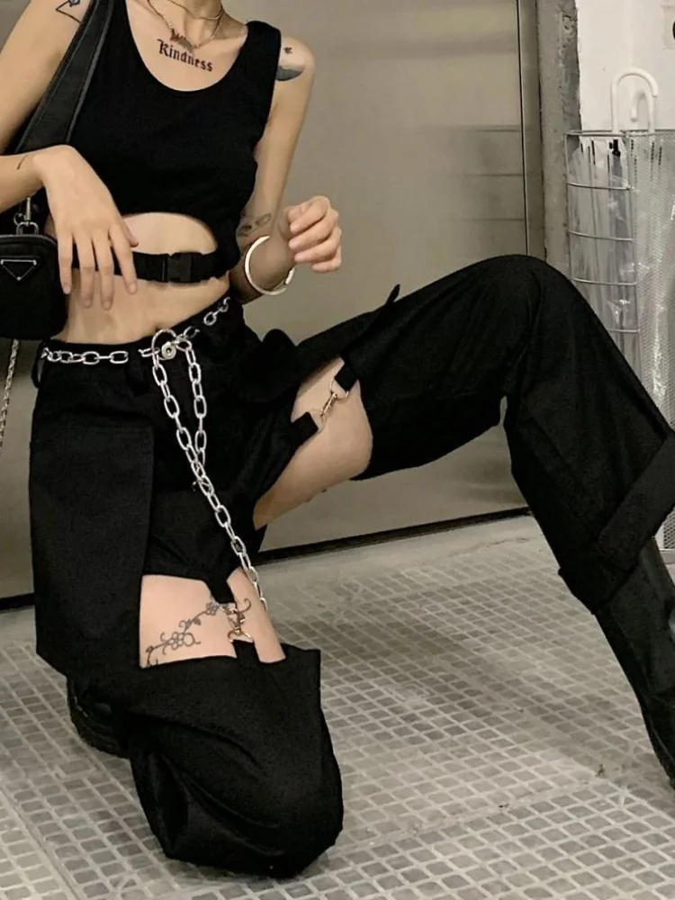 Модные дизайнерские женские свободные джинсы с вырезами Новинка лета 2024 уличные