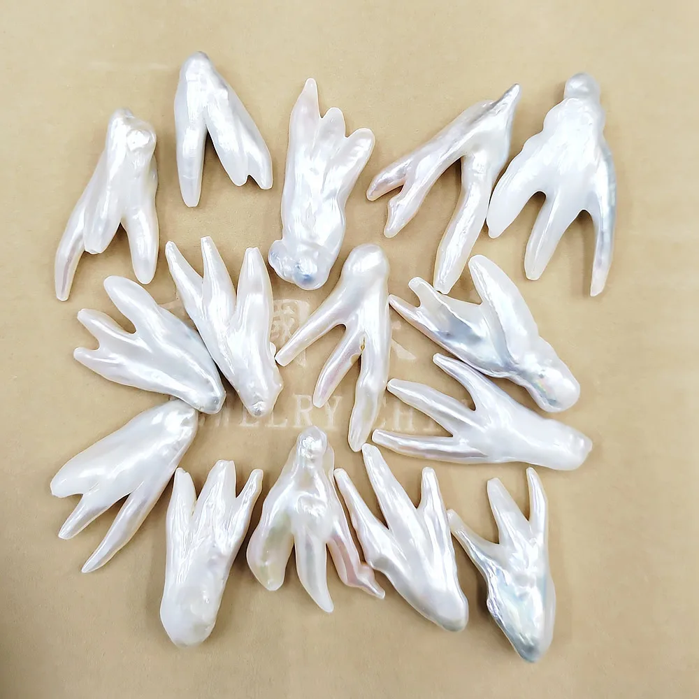 

Natural Freshwater Guinea Fowl Claw Beads 15-40mm Irregular Pearl Pendant For Making DIY Bracelet Necklace Earring Accessories