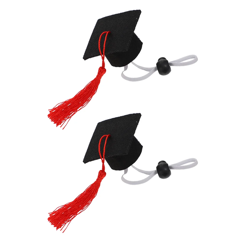 

2 Pcs Minature Gifts Puppy Graduation Hat Puppy Graduation Cap Pet Party Dog Clothing Graduation Caps Gowns Dogs
