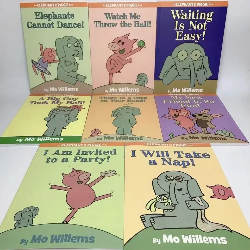 Случайные 10 книг Kawaii An Elephant and Piggies Book Интересная история Детская картинка Книги