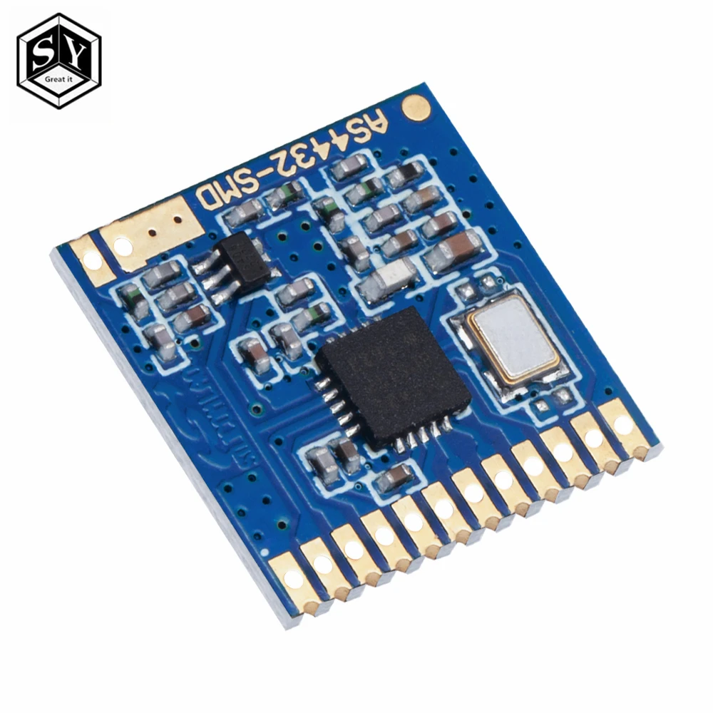 AS4432-SMD Si4432 433 МГц беспроводной модуль SI4432 малый объем SMD 100 мВт 1 5 км