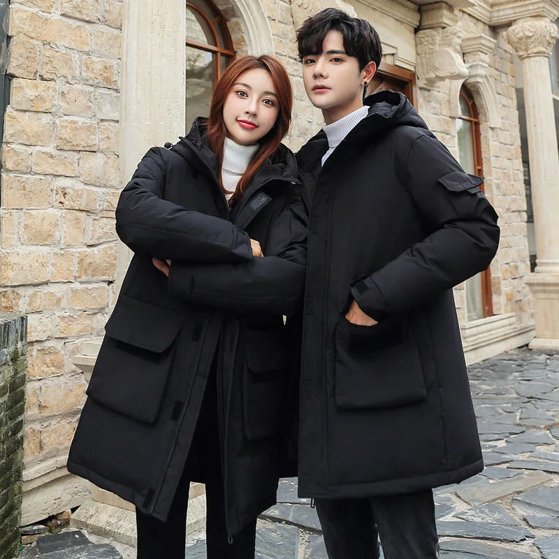 2022 New Casual Lovers Down Jacket In The Long Cargo Winter Coat Handsome Men and Beautiful Women Jackets for Men  Jackets for