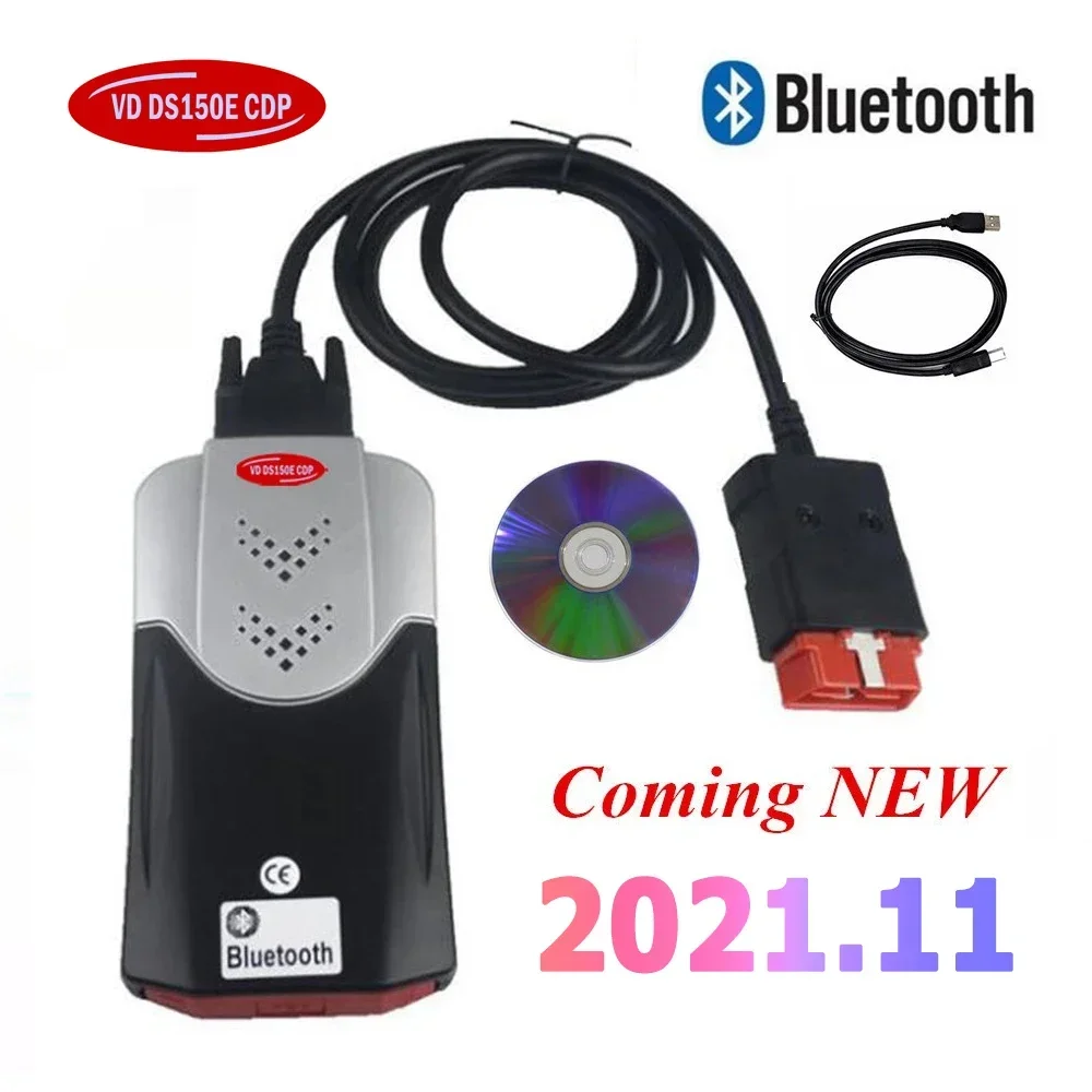2024 Лидер продаж Obd2 сканер 2021.11 с Keygen Новый Vci Vd Ds150e Cdp Usb Bluetooth автомобильные