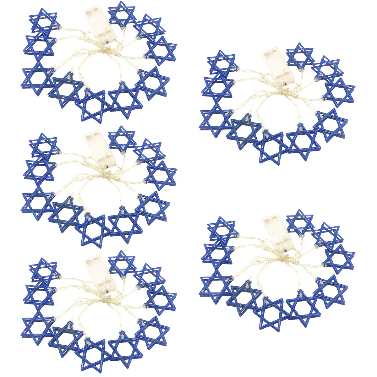 

5x Hanukkah Decorations Star of David String Hanukkah Decoration Hanukkah Supplies Festival String Lights