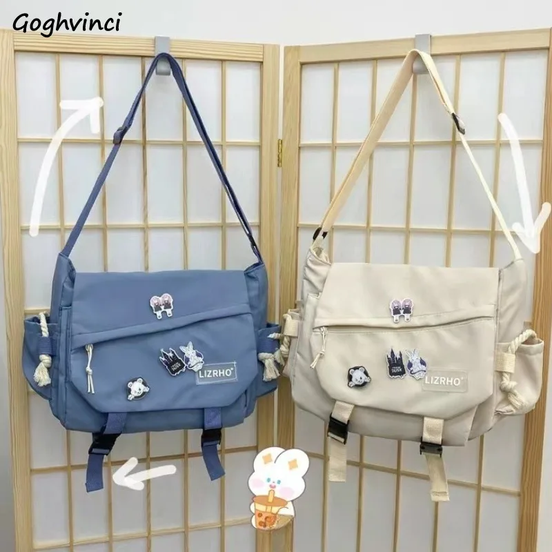 Harajuku сумки через плечо большой вместимости женские школьные в стиле карго