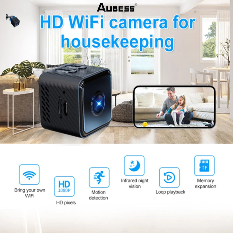 

Мини-камера видеонаблюдения X2 HD 1080P с поддержкой Wi-Fi и ночного видения