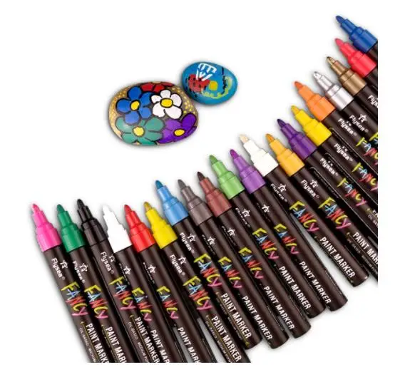 

20 color paint pen wholesale crafts color pen oil industrial paint auto tire pen set