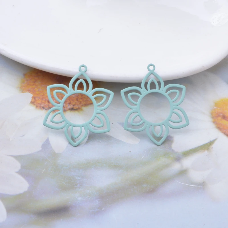 30 шт. AB8305 латунные филигранные Цветочные Подвески из нержавеющей стали Подсолнух